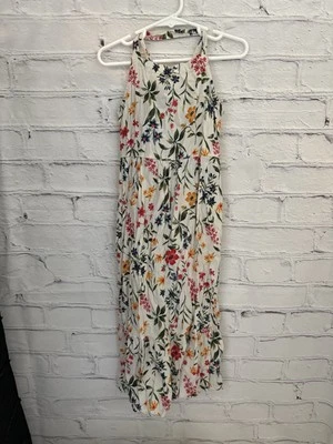 Old Navy White Sundress with Multicolored Flowers EUC Girl's Size Small (6-7) - Image 1 of 4