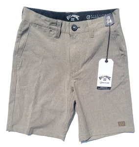 Billabong Men’s Crossfire Hybrid Shorts 24 Khaki Stretch Mid Length Submersible - Picture 1 of 9