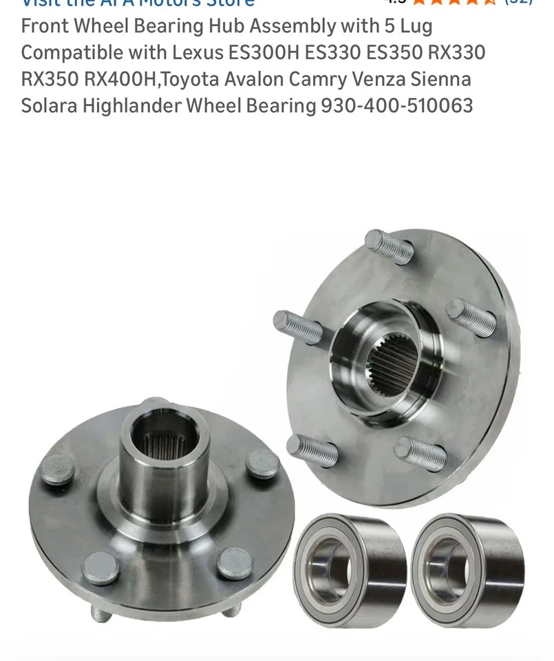 Подшипник ступицы переднего колеса в сборе для Toyota Highlander Lexus Rx330 Rx350 Es300H - Изображение 1 из 4