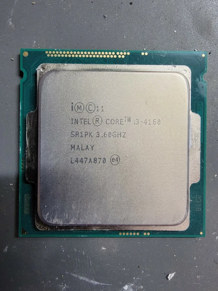 Intel Core i3-4160 3.60GHz Dual-Core CPU Processor SR1PK LGA1150 Socket - Image 1 of 1