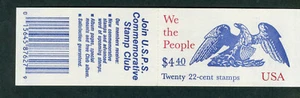 1987 US stamp booklet: We the people; SC#BK162; MNH& OG; Face Value=$4.4 - Picture 1 of 3