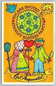 You Are Invited Get Acquainted Stanley Hostess Party 1974 Advertise Postcard H7 - Picture 1 of 3