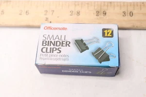 (12-Pk) Officemate Binder Clips Small Black 3/4" 99020 - Picture 1 of 3