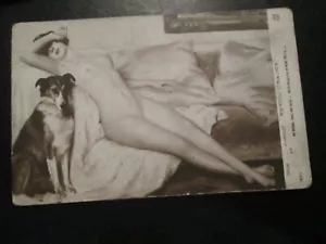 Erotische Postkarte - Mein Model und mein Hund, G Herve (unbespielt) - Bild 1 von 3
