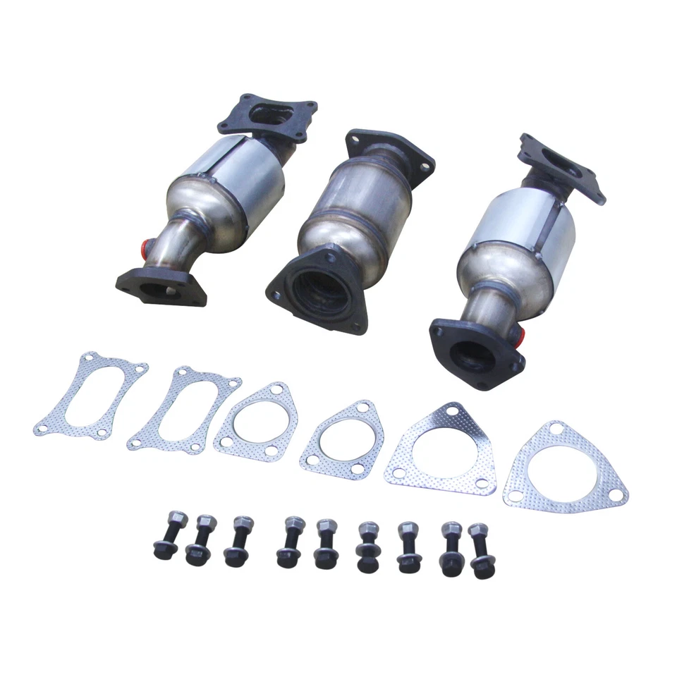 All 3 Manifold Catalytic Converter Set Fit 09~2015 Honda Pilot 3.5L R&L Rear Foto 1 de 4