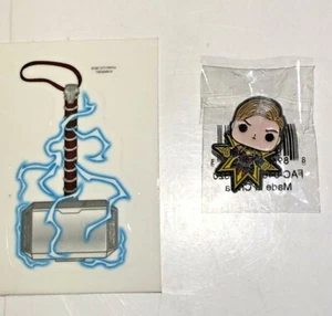 Marvel Collector Corps Infinity Saga Glow Mjolnir Decal 4” X 2.5” & Marvel Pin - Picture 1 of 2