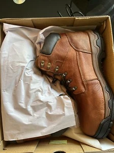 Botas de trabajo con cordones de cuero marrón John Deere para hombre JD6974 talla 11.5 NUEVAS - Imagen 1 de 7