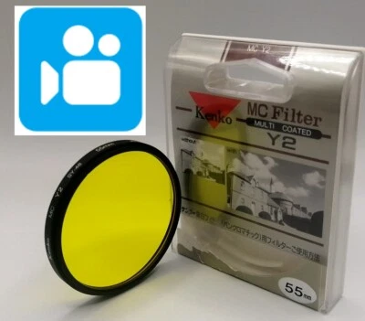 🎦👀✨Unused✨ Kenko MC filter Y2 55mm SY-48 Yellow For Monochrome From JAPAN - Image 1 of 4