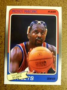 1988-1989 Fleer MOSES MALONE #118/132 NBA Basketball Card Washington Bullets HOF - Picture 1 of 8