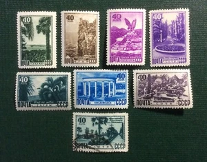 Stamp Russia USSR 1949 SG#1449/1456. Crimea & Caucasus. 7xMLH OG +1 used.#OF717 - Picture 1 of 1