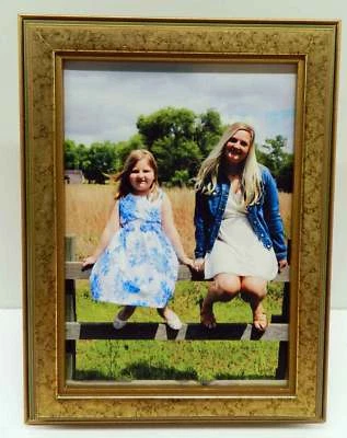8x10 Gold & Green Solid Wood Photo Picture Frame 8 x 10 New  - Image 1 of 4