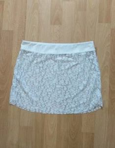 Damen Mini Rock Spitze durchsichtig weiß Größe M - Bild 1 von 5