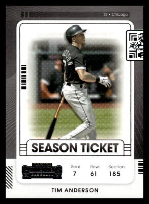 2021 Panini Contenders  Tim Anderson #90 Chicago White Sox Baseball Card - Image 1 of 2