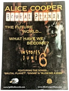 ALICE COOPER / 2000 BRUTAL PLANET LP / ALBUM MAGAZINE PRINT ADVERTISEMENT - Picture 1 of 1