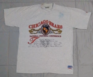 Chicago Bears XL Mens Shirt Thick Patch NFL Football Made In USA Vintage 1990's - Bild 1 von 12