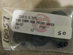  Ahorradores de pintura de goma cromada de escape Corvette 56 57 C1---NUEVOS - Imagen 1 de 2