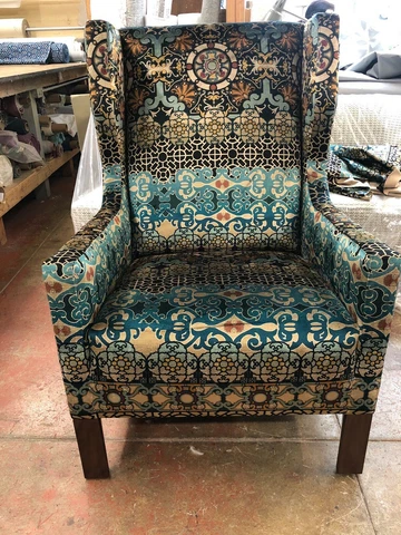 Holly Hunt Replica Wing Back Chairs Cover