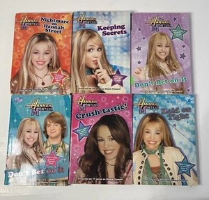 Lot of 6 Disney HANNAH MONTANA Miley Cyrus Chapter Books - Foto 1 di 2