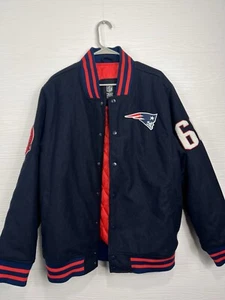 New England Patriots Men’s NWTNFL Varsity Letterman Red/Navy Blue - Picture 1 of 10