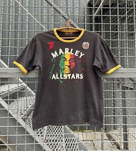 Bob Marley Vintage Ringspun T Shirt Jersey Tee Reggie Soccer Allstar