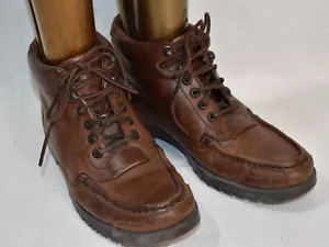 Stivali sportivi naturali marroni taglia 8,5 pelle stretta vintage - Foto 1 di 8