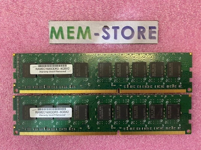 RAMEC1600DDR3-8GBX2 16GB 2x8GB DDR3 ECC UDIMM Repuesto Synology RS18016xs+ Foto 1 de 1