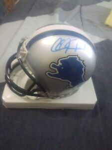 Calvin Johnson autographed Detroit Lions mini-helmet - GAI Authentic