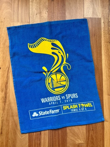 Golden State Warriors vs. San Antonio Spurs April 7 2016 NBA Splash Towel 5 of 5 Cover