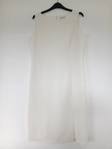 Berkertex Ladies Evening/Occasion Dress in Light Cream Design, Size 12 Petite - Picture 1 of 4