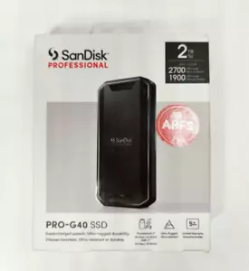 SanDisk PRO-G40 2TB Portable SSD - Thunderbolt 3 & USB 3.2, 2700MB/s Speed - Picture 1 of 9