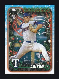 2024 Topps Holiday #H155 JACK LEITER RC Texas Rangers ROOKIE CARD - Picture 1 of 2