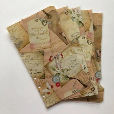 Persönliche Filofax Trennwände im schönen Vintage Postkarten Design - laminiert - Bild 1 von 4