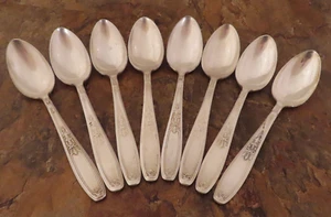 IS Ambassador Juego de 8 cucharaditas 1847 Rogers Plateado Vintage Cubiertos Lote H - Imagen 1 de 5