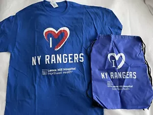 NY RANGERS CAMICIA E ZAINO BORSA SGA XL I ❤️ CUORE NYR MSG NHL HOCKEY LENOX HILL - Foto 1 di 8