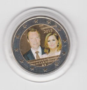 Luxemburgo 2 € Gran Duque Enrique 2015 moneda de color color + parcialmente dorado - Imagen 1 de 1