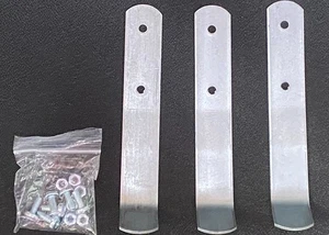3 x Ersatzfüße für Verbrennungsanlage aus verzinktem Stahl/Pflanztopf Stützfüße 6 Zoll - Bild 1 von 1