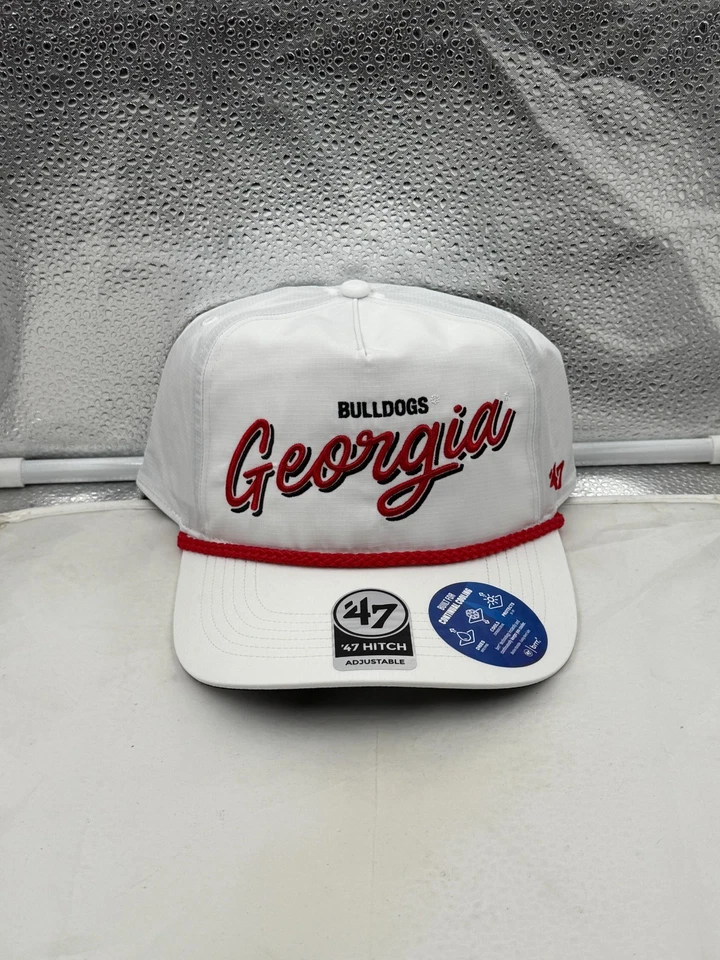 Georgia Bulldogs NCAA '47 Brand White Script Hitch Rope Adjustable Snapback Hat - Image 1 of 4