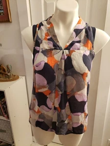 vera wang tops medium Petite Multicolored Geo Floral Boho Pattern Sleeveless... - Bild 1 von 8