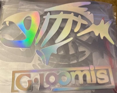 LICENCIA Plata G Loomis CALCOMANÍA CON LOGOTIPO DE APAREJOS, PORTÁTIL, ESTUCHE DE GUITARRA CAJA DE PESCA Foto 1 de 2