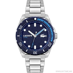 ✨New Lacoste 2011286 Men’s Watch 44mm Stainless Steel Silver Blue Dial Durable! - Picture 1 of 12