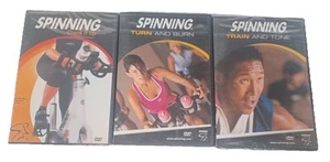 SPINNING Exercise Cycling Bike DVD Lot - Crank It Up, Train & Tone, Turn & Burn - Picture 1 of 4