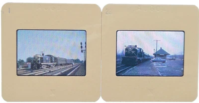 Lote 2 diapositivas duplicadas-EL (Erie Lackawanna RR) ALCO RS-3 #902/#904 pasajeros Foto 1 de 3