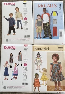 Sewing Patterns Lot of 4 | Kids Various Sizes 1- 11 Years Unisex New - Picture 1 of 5