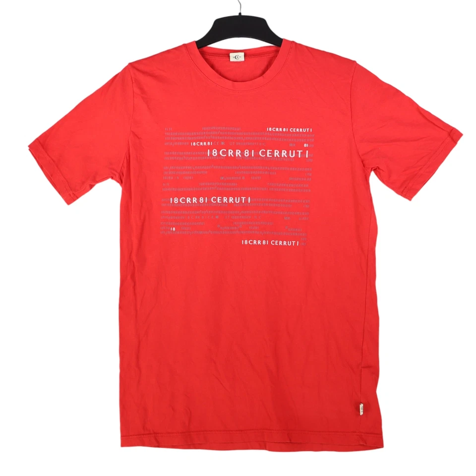 Cerruti Mens T-Shirt Size L Red Short Sleeve Crew Neck 100% Cotton - Image 1 of 4