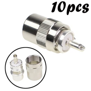 10 pcs UHF PL-259 Male Solder On RF Connector Plugs For RG8X Coax Cable 40x15mm - Picture 1 of 10