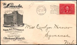 15 Junio 1904 Scott 324 2 Centavos Hotel Jefferson Cubierta El Lincoln Con Contenido - Imagen 1 de 2