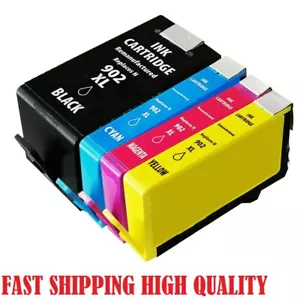 4er Pack Full Combo Drucker Schwarz & Farbe Tintenpatrone Set für HP 902XL Officejet - Bild 1 von 1