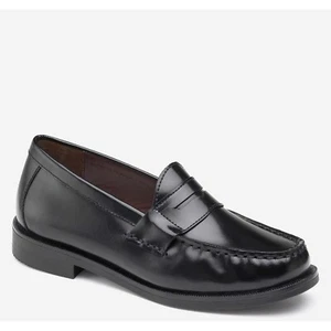 Johnston & Murphy Penny Loafers Leather Dress Shoes Classic Black Size 2M - Picture 1 of 10