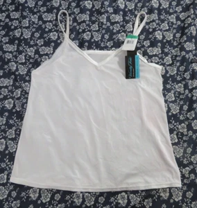 NWT NEW Vanity Fair 38 SpinCami Camisole Reversible Neckline White 38/44 #17-158 - Picture 1 of 7