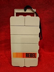 Vintage Rebel Hard Plastic 8 Compartment Fishing Tackle Box Carrying Case - Picture 1 of 6
